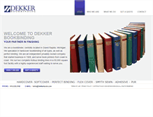 Tablet Screenshot of dekkerbook.com
